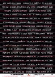 Tekster 0102, SORT - Pensjonist Klippetekster A4