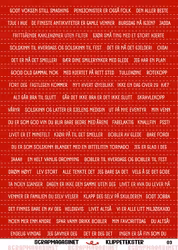 Tekster 0103, RØD - Pensjonist Klippetekster A4