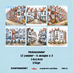Paneler 141 - Pakke med 12 paneler i 14x14cm