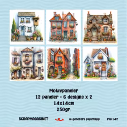 Paneler 142 - Pakke med 12 paneler i 14x14cm