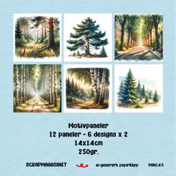 Paneler 143 - Pakke med 12 paneler i 14x14cm