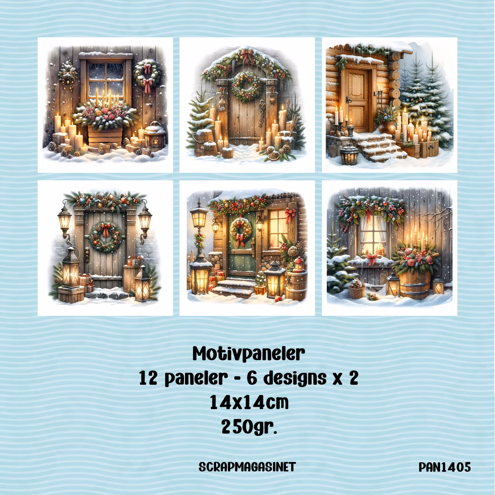 Paneler 1405 - Pakke med 12 paneler i 14x14cm