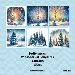 Paneler 1407 - Pakke med 12 paneler i 14x14cm