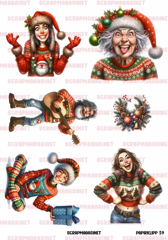 Papirklipp 59 - Julegenser A4