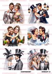 Papirklipp 34 - Brudepar A4