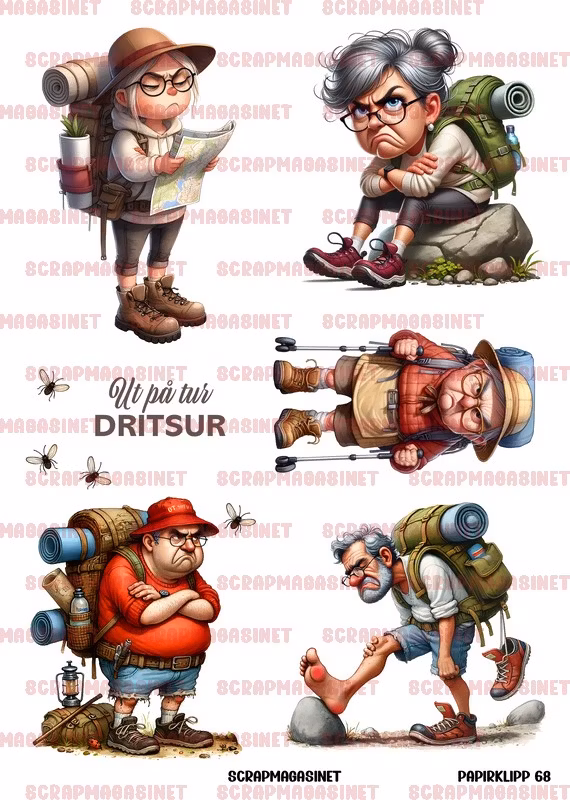 Papirklipp 68 - Ut på tur DRITSUR A4