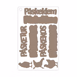 Påskeklem, selvklebende laserkutt på plate 9x14cm