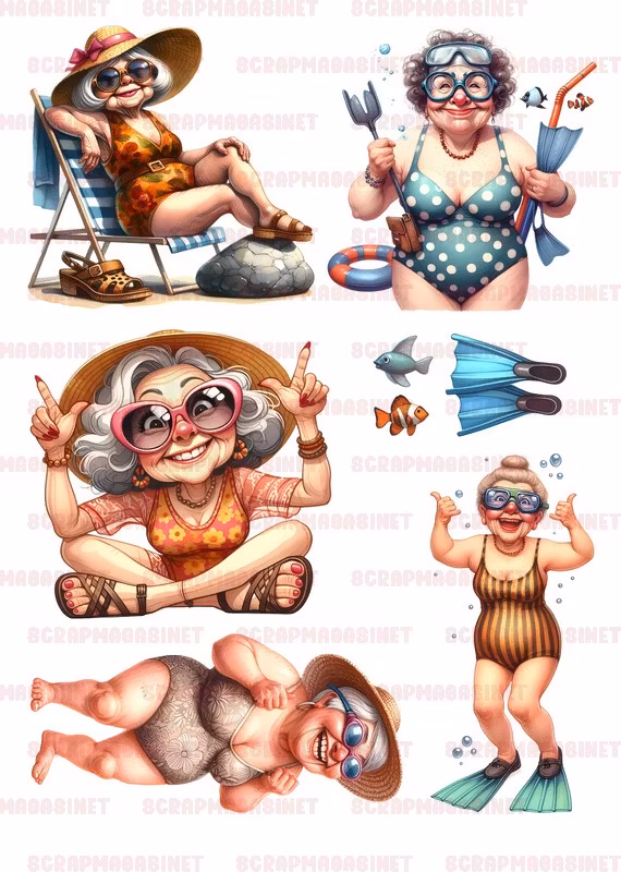 Rispapir - 24 Badenymfer A4