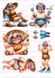 Rispapir - 24 Badenymfer A4