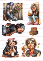 Rispapir - 26 Bikerbabes A4