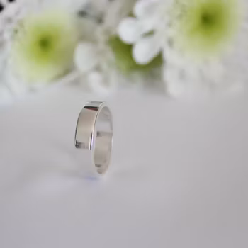 Slät silverring