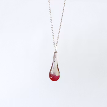 Rosa glasdroppe, halsband