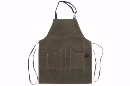 Förkläde Vaxad Canvas Oliv