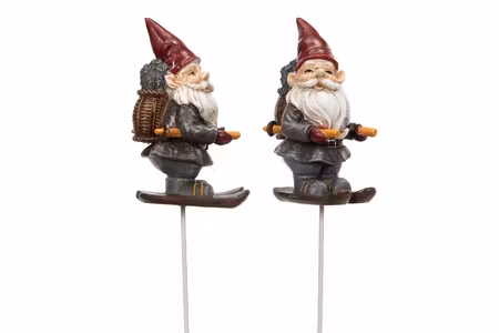 Tomte Stick Skidåkare Poly