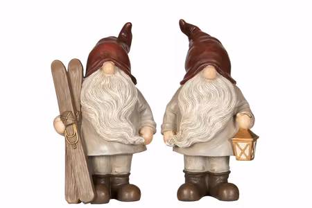 Tomte Skidor/Lykta Mix Poly