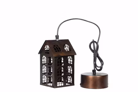 Taklampa Hus Antik Brun