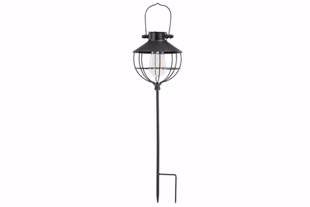Lampa/Solcell Pinne Svart Ant