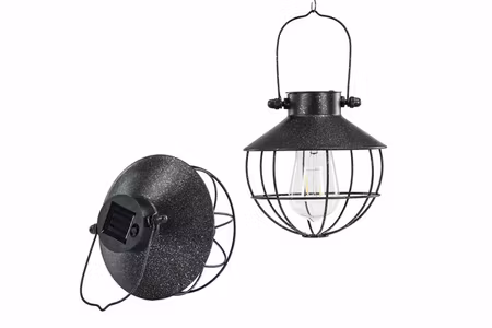 Lampa/Solcell Häng Svart Ant