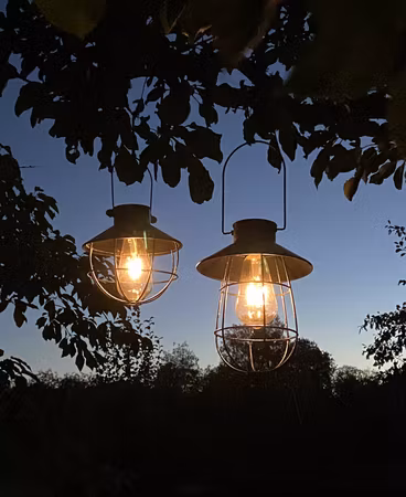 Lampa/Solcell Häng Svart Ant