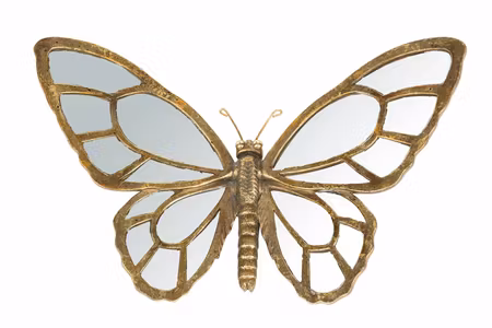 Spegel Fjäril Guld Poly