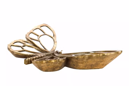 Spegel Fjäril Guld Poly