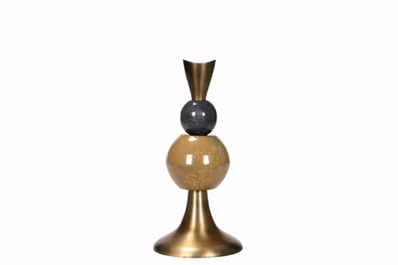 Ljusstake Kronljus Multi Stone Senap