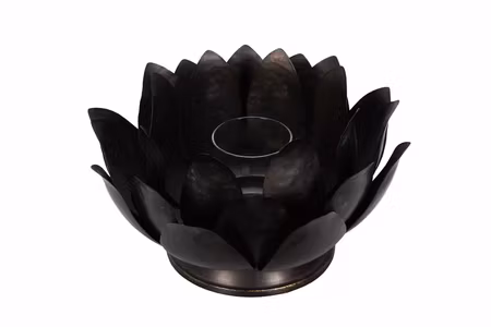 Ljuslykta Tea Svart/Mässing