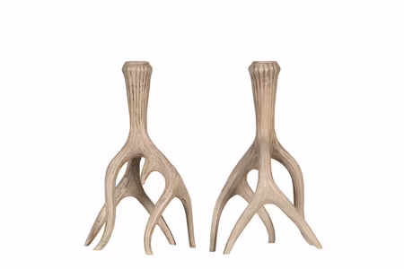 Ljusstake Renhorn Natur Poly