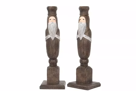 Ljusstake Tomte Natur Poly