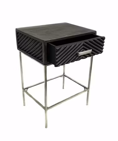 Bedside Table Chevron 65 cm