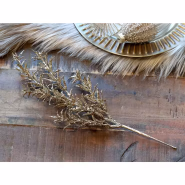 Fleur Gren med blad & glitter