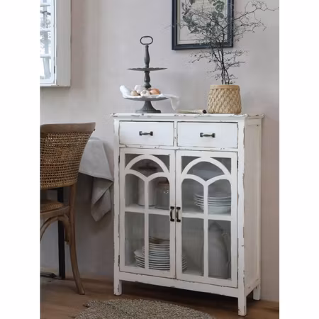 Vitrinskåp med böjda glasdörrar