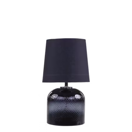 Lampa i rökfärgat glas med mönster