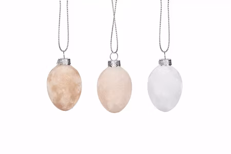 Ägg Glas Sammet Natur Mix