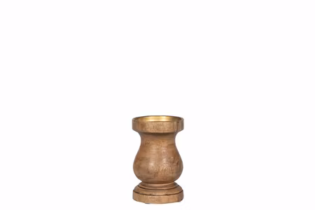 Ljusstake Blockljus Trä Brun
