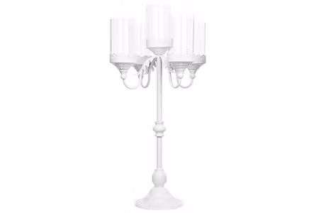 Kandelaber Blockljus 5-arm vit