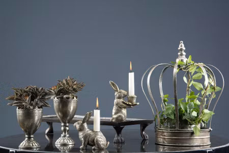Krona Ljus Pynt Silver