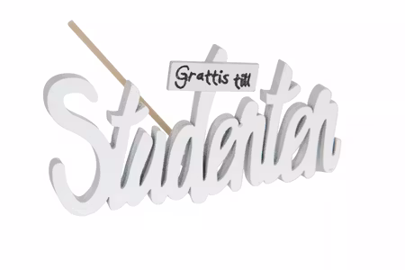 Grattis Till Studenten Stick vit