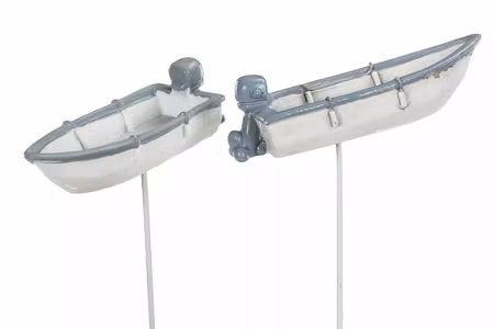 Båt Stick Vit/Blå Poly