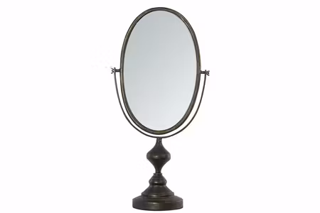 Spegel Oval Bord Svart