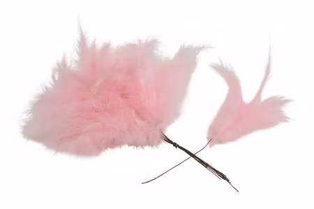 Fjäder Trådad Vippa Ljusrosa