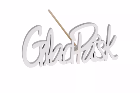 Glad Påsk Stick Vit