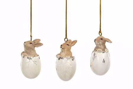 Kaniner i Ägg Häng Mix Poly