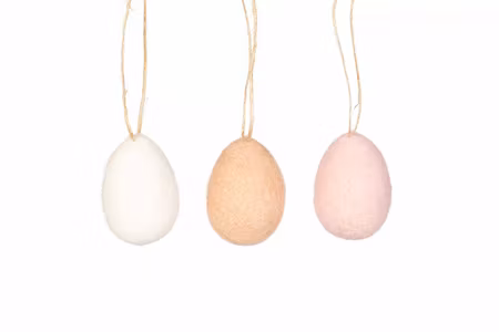 Ägg Ull Vit/Rosa/Aprikos Mix