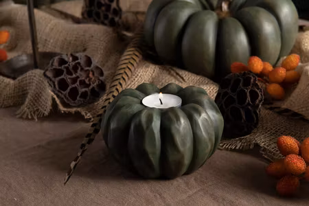 Ljuslykta Pumpa Grön Poly