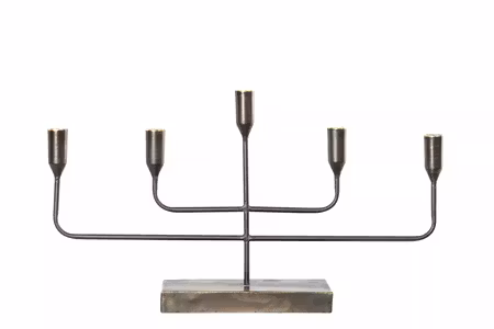 Ljusstake 5arm Svart