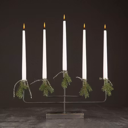 Ljusstake 5arm Svart