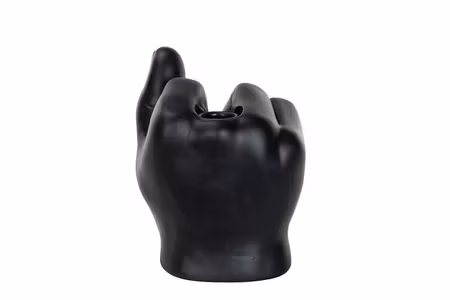 Ljusstake Finger Svart Poly