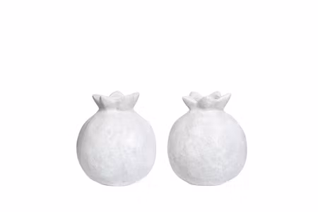 Ljusstake Granatäpple Vit Poly