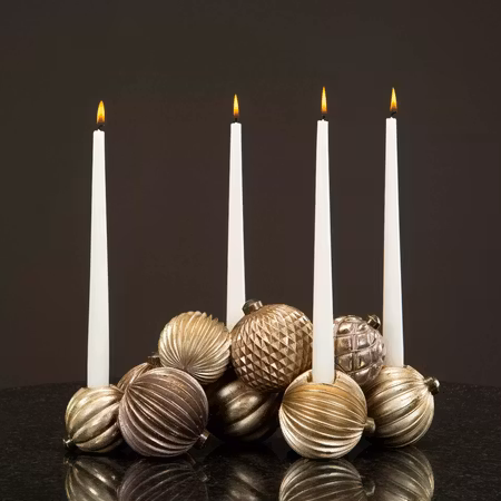 Ljusstake Julkulor Poly